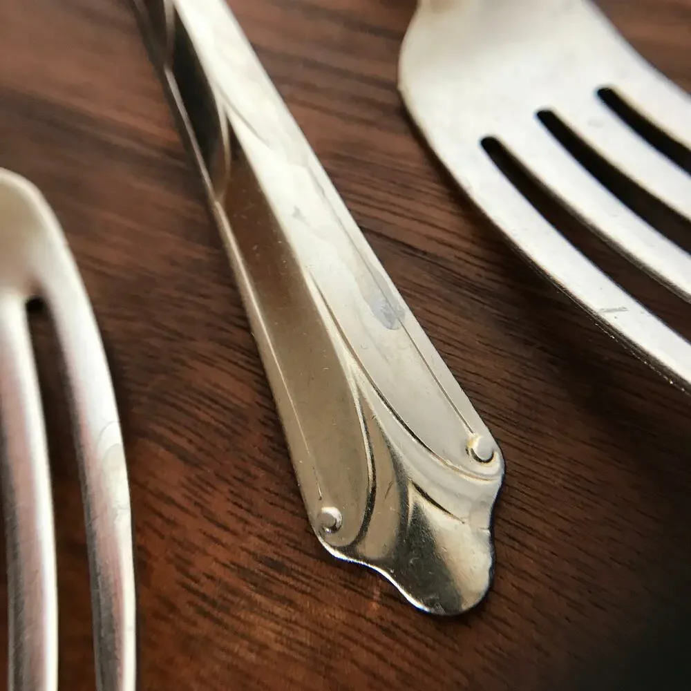 Ekco KENILWORTH Stainless USA Silverware Flatware - Set of 4 (four) DINNER FORKS